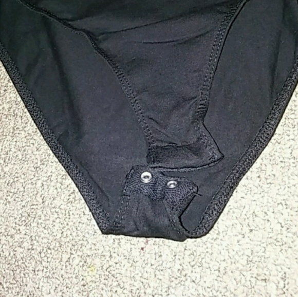 Last 1! Size M Black Racerback Bodysuit - Picture 4 of 7